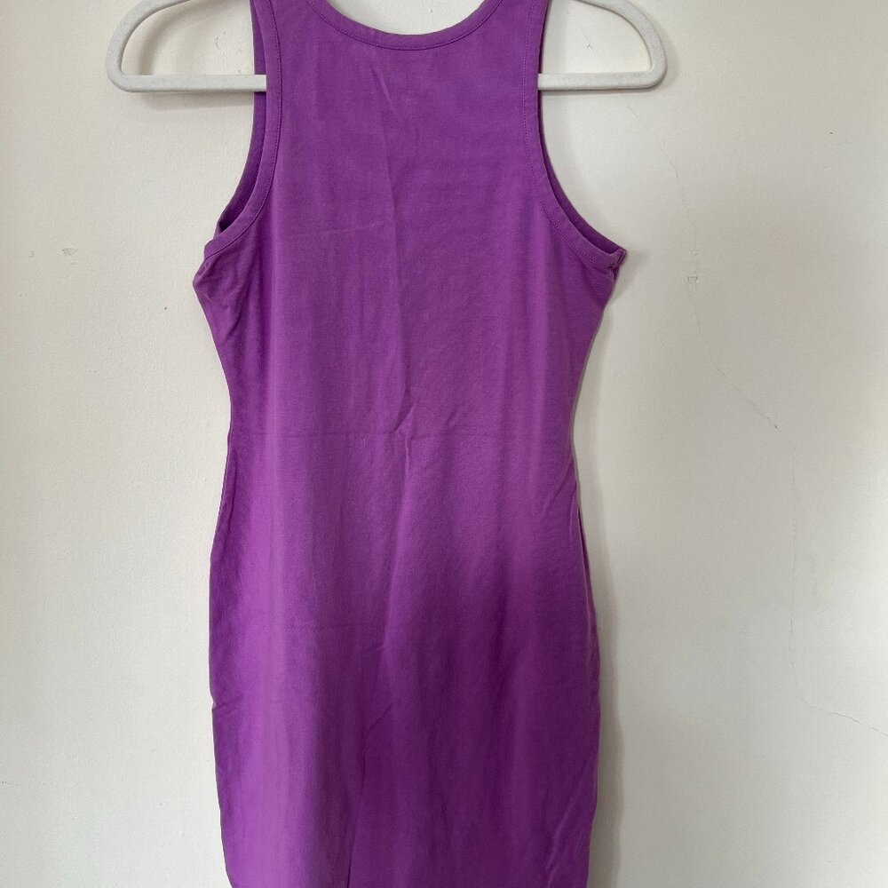 Purple bodycon dress